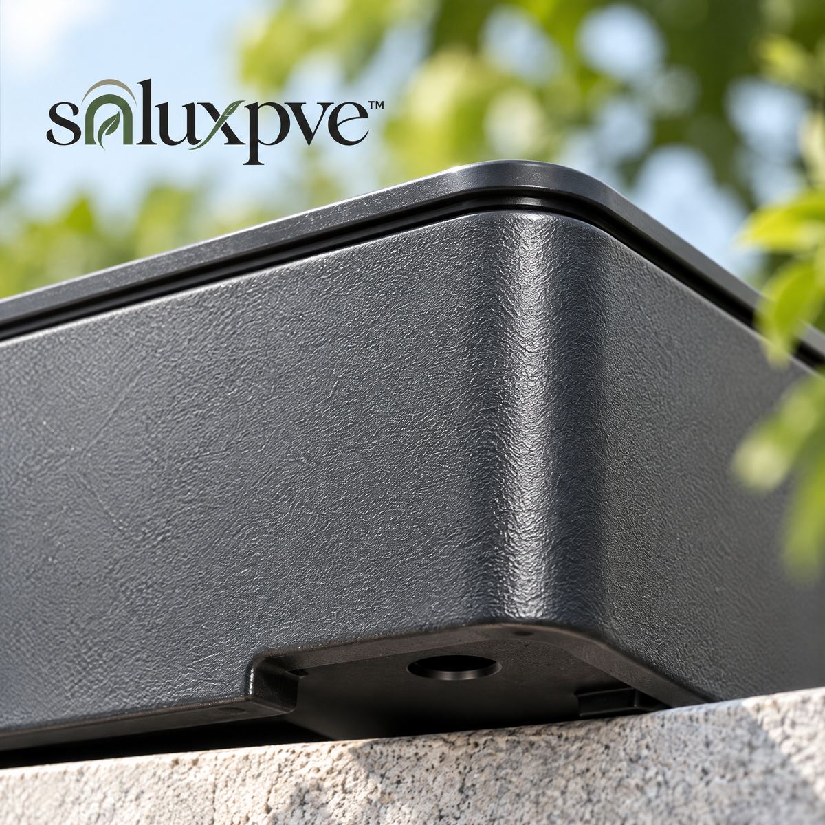 soluxpve™ Bridge Trough Outdoor Planter, Modern Rectangular Patio Pot with Removable Divider