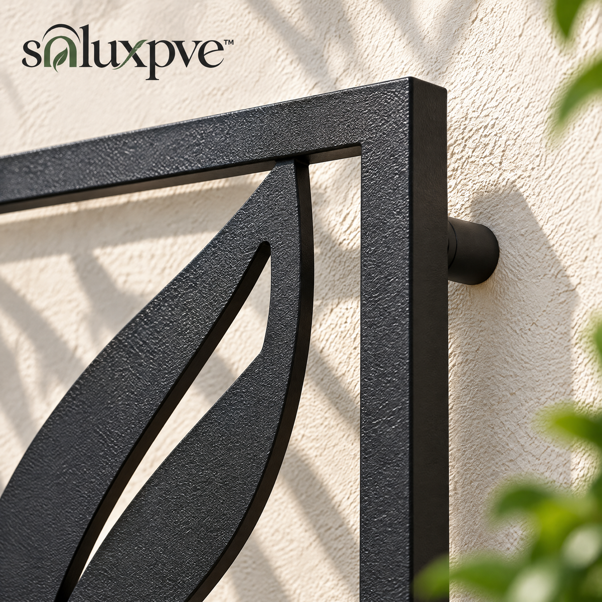 soluxpve™ Shadowline Botanical Outdoor Wall Panels, Set of 3 Modern Metal Fence Art Pieces