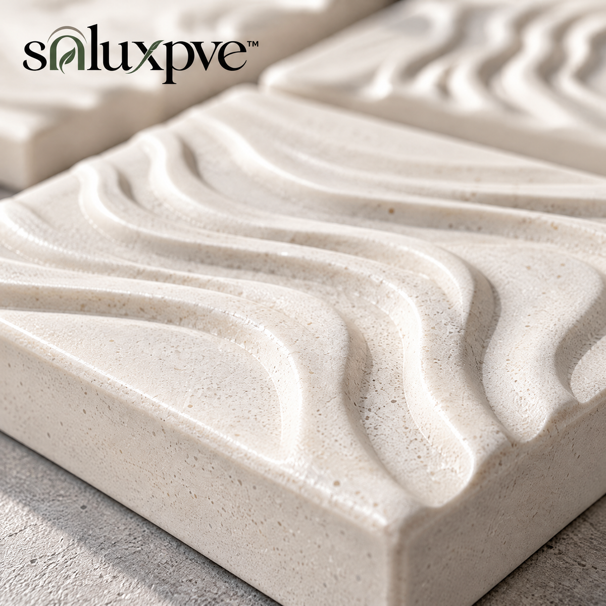 soluxpve™ Terrace Relief Ceramic Wall Tiles, Set of 4 Dimensional Outdoor Accent Panels